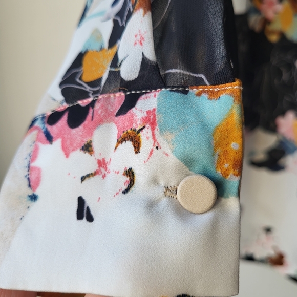 3.1 Phillip Lim Multicolor Sheer Floral Blouse - Picture 5 of 6